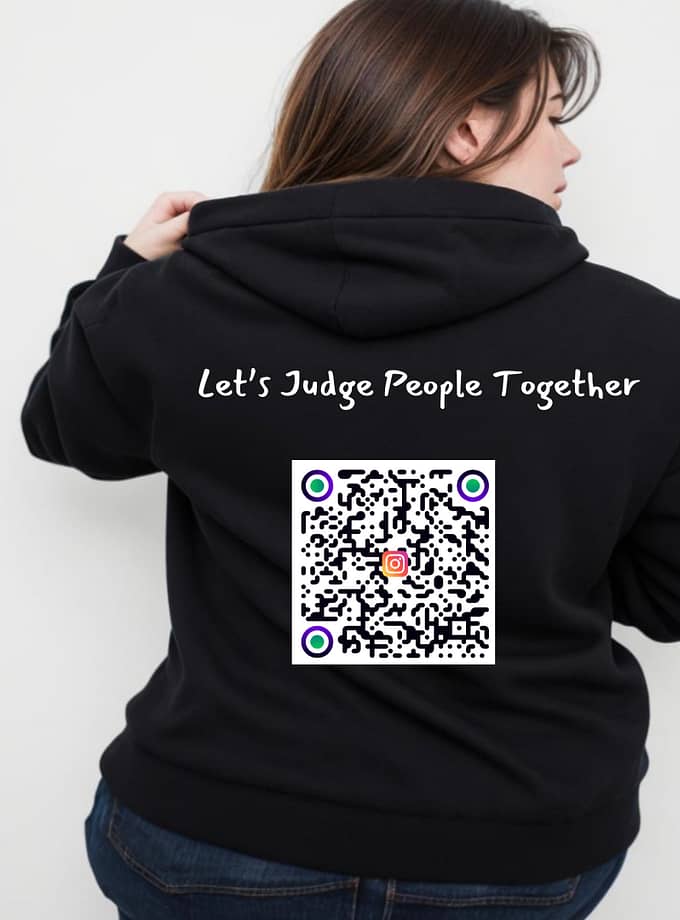 Hoodie with slogan